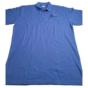 Sea World Blue Polo Workshirt Men's Large Fashion Seal